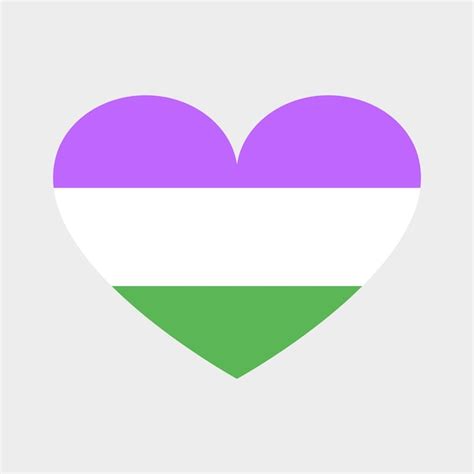 Premium Vector Heart In Lgbtq Flag Colors Three Horizontal Stripes