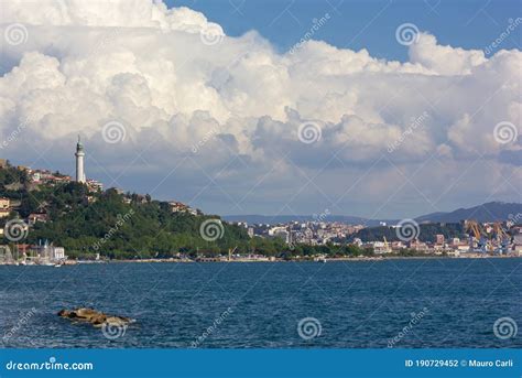 Trieste Skyline Seen from Barcola District Stock Photo - Image of tower ...