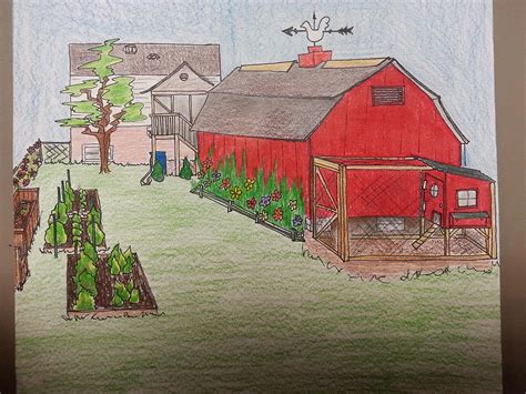 My backyard Drawing by Alicia Penn | Fine Art America