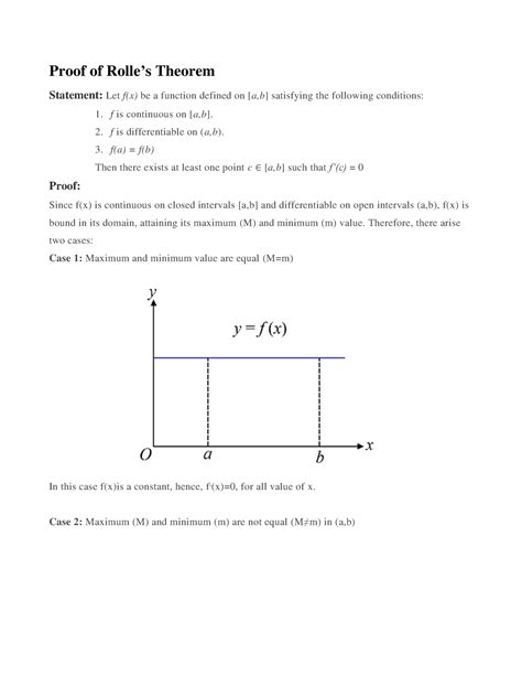 Unit Rolle S Theorem Lagrange S Mean Value Theorem Proof Of Rolles