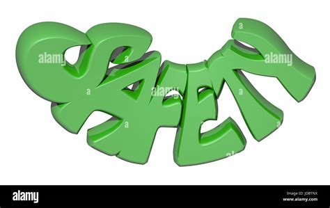 Safety 3d Green Letters Stock Photo Alamy