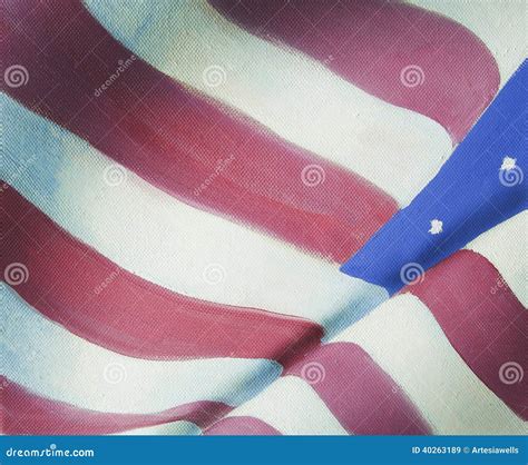 American Flag Grungy Vintage Oil Painting Stock Image Image Of