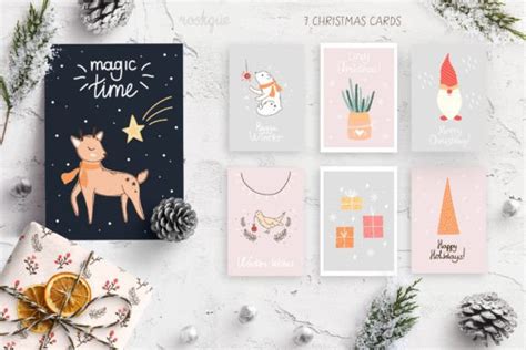 Christmas Magic Cards Graphic by roskque · Creative Fabrica