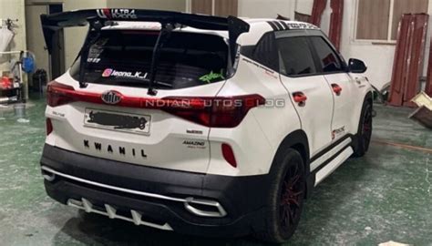 This Stunningly Modified Kia Seltos Has A Huge Rear Spoiler