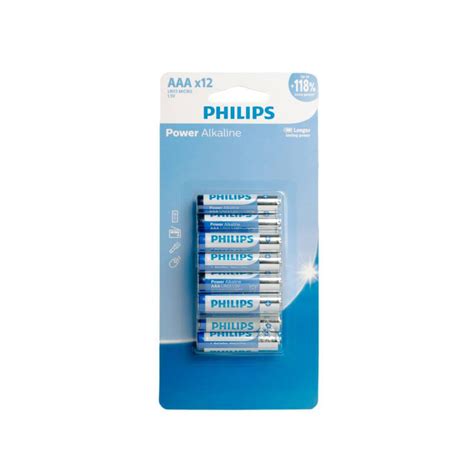 باطری PHILIPS Alkaline AAA LR03 Micro Battery 12 pack