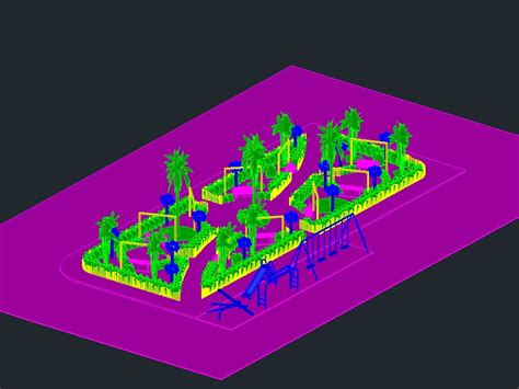 Parque En Autocad Descargar Cad 1 07 Mb Bibliocad