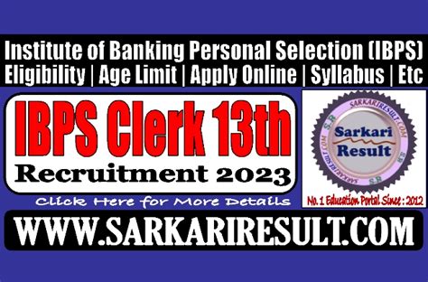 Ibps Clerk Xiii Reserve List Final Result 2024