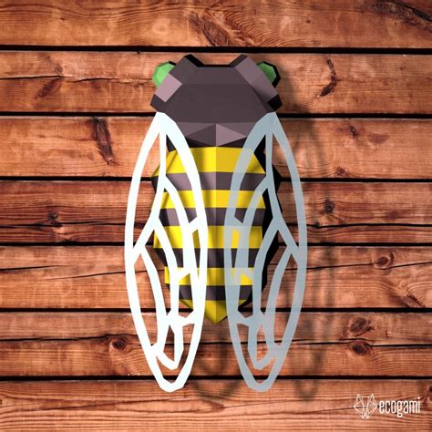 Cicada Papercraft Template