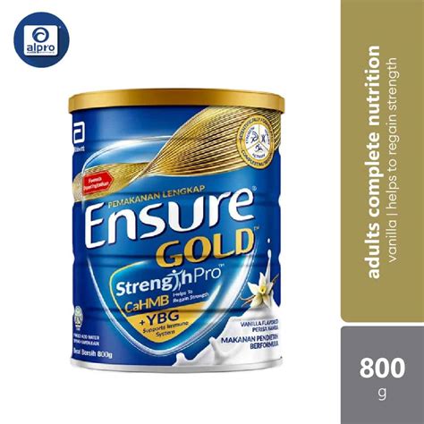 Abbott Ensure Gold Vanilla YBG Yeast Beta Glucan 800g Complete And