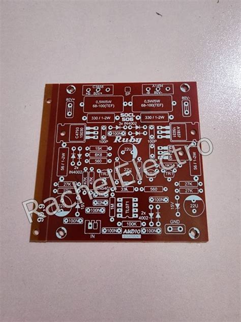 pcb socl  red pcb  merah semi fiber ruby pcb transistor pcb