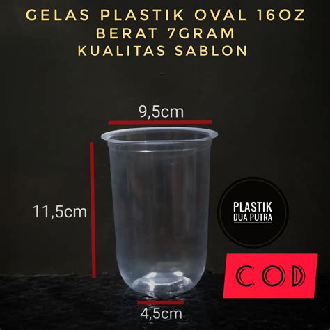 Gelas Cup Plastik Oval Oz Isi Pcs Lazada Indonesia