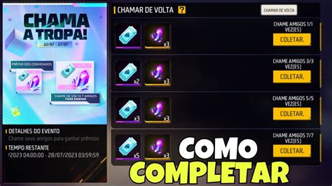 Como Chamar Amigo De Volta No Free Fire Como Completar Evento Chama A