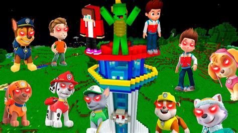 Scary Ryder And Puppies From Paw Patrol Exe Vs Paw Patrol House Jj And