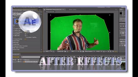 After Effects Greenscreen Tutorial Chroma Key Youtube