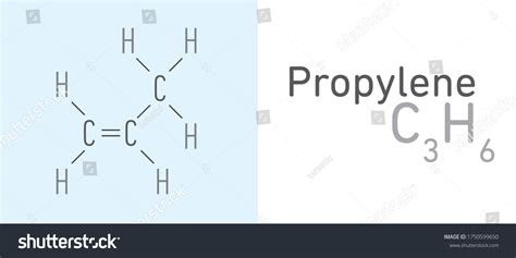 Propylene Propene C3h6 Gas Moleculestick Model Stock Vector Royalty