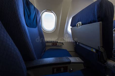 Airplane Seat And Window Inside An Aircraft Stock Photo Image Of