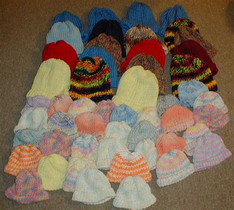 Karens Crocheted Garden Of Colors Loomed Knitted Hats