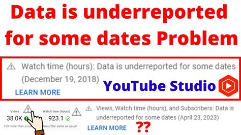 Views Watch Time Hours And Subscribers Data Is Underreported For