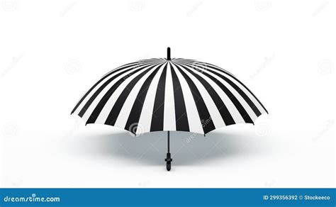 Black and White Striped Umbrella: a Cinematic Rendered Masterpiece ...