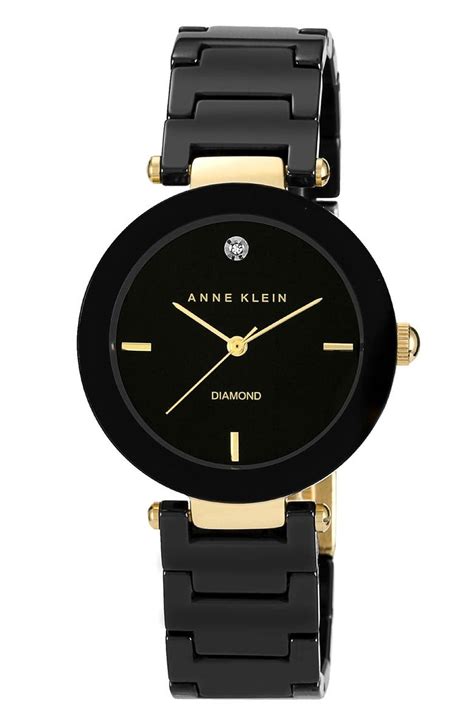 Anne Klein Round Ceramic Bracelet Watch 33mm Nordstrom