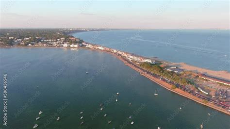 Poole Uk Aerial View Of City In England Famous Seaside Resort By