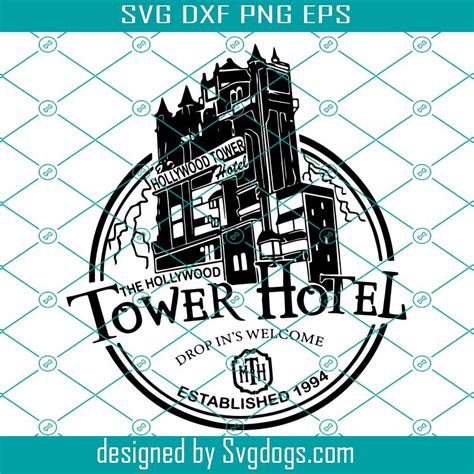 Hollywood Tower Of Terror Ride Disney World Ride Svg, Tower Hotel Svg, Hollywood Tower Svg ...