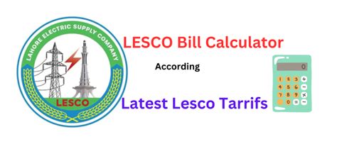 Lesco Bill Calculator 2024 Latest Lesco Tariffs