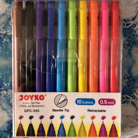 Jual Joyko Retractable Color Gel Pen Pulpen Ballpoint Cetrek Warna GPC