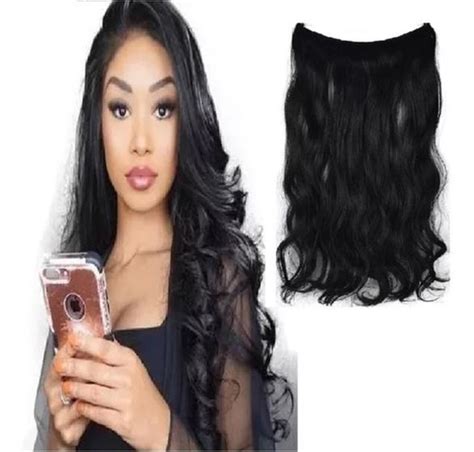 Cabelo Humano Liso Ondulado 50cm 100g 1 Tela MEGA HAIR Perucas Para