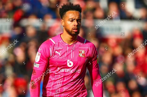 Swindon Towns Goalkeeper Jojo Wollacott During Editorial Stock Photo