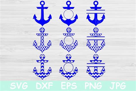 Anchor Monogram Svg Anchor Svg Nautical Svg Files Cricut 530488 Cut Files Design Bundles