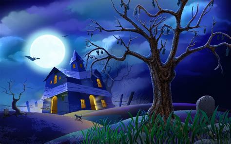 Free Animated Haunted House Wallpaper - WallpaperSafari