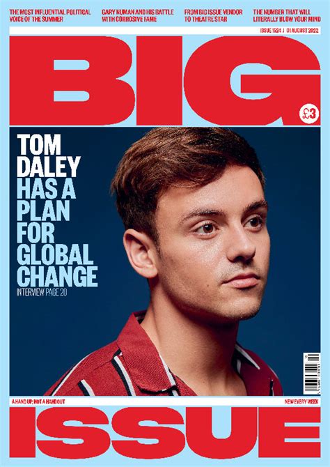 Big Issue Magazine August 2022 Tom Daley Exclusive Yourcelebritymagazines