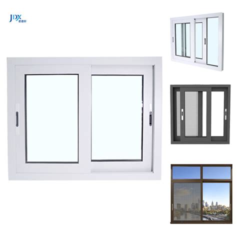 Bedroom Soundproof Upvc Slider Windows With Mosquito Net Aluminum