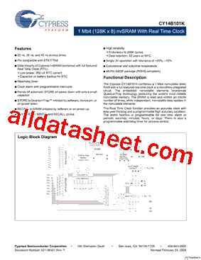 Cy B K Datasheet Pdf Cypress Semiconductor