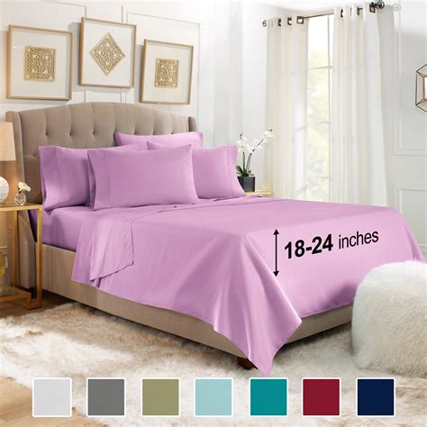 Empyrean Bedding Queen Bed Sheets Set - 6 Piece Sheets For Queen Size Bed - 18"-21" Fitted Queen ...