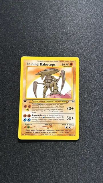 Pokemon Shining Kabutops Neo Destiny Eng St Edition Mp Eur