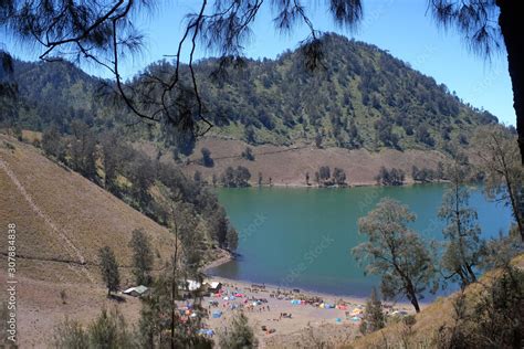 ranu kumbolo  freshwater lake located   altitude