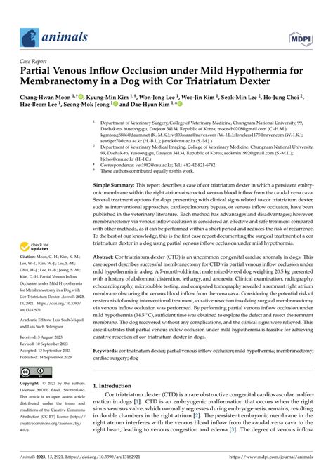 Pdf Partial Venous Inflow Occlusion Under Mild Hypothermia For