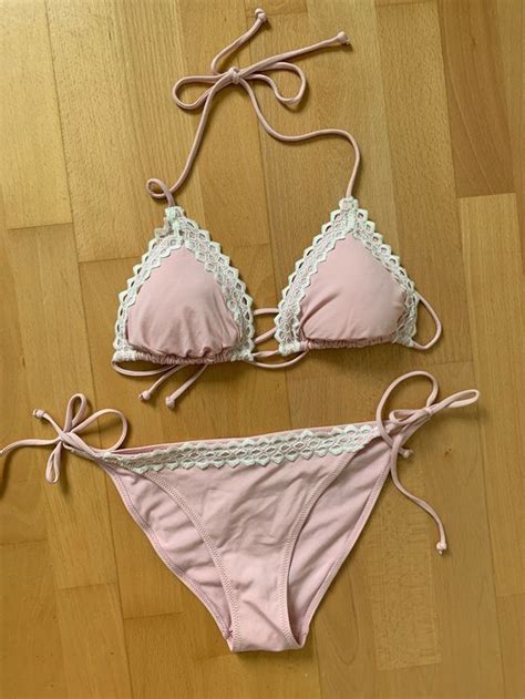 Boho Bikini Rosa Gr Mit Spitze Triangel Bikini Kaufen Auf Ricardo