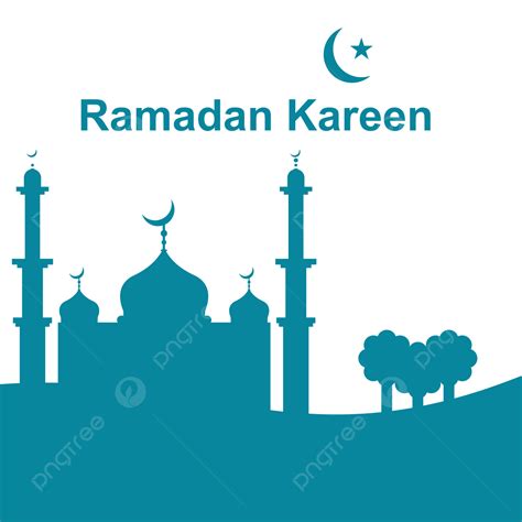 Mosque Ramadan Kareem Vector Design Images Ramadan Kareem Blue Mosque