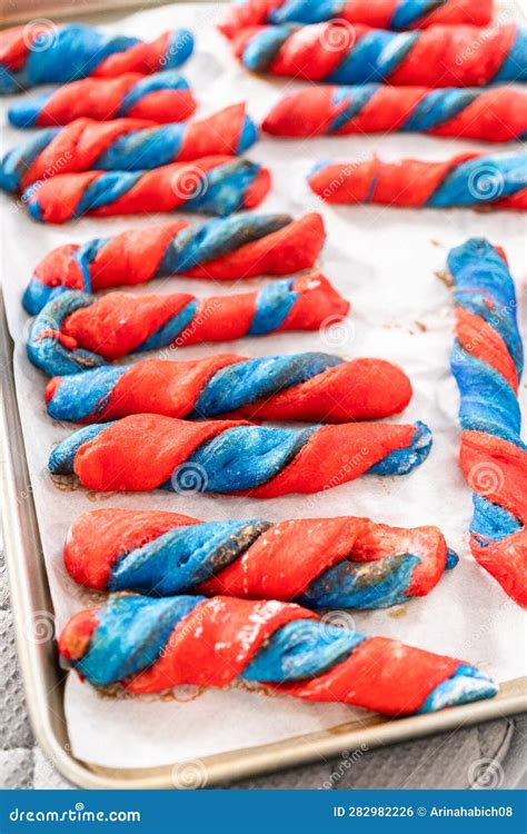 Patriotic Cinnamon Twists Stock Photo Image Of Preparing