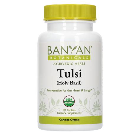 Banyan Botanicals Organic Tulsi Holy Basil Tablets 90 Ct