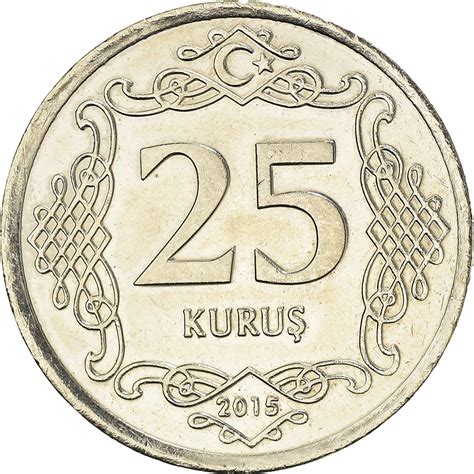 Coin Turkey Kurus Copper Nickel Km Asian And