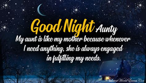 Good Night Aunt Quotes And Sayings Wishes Images