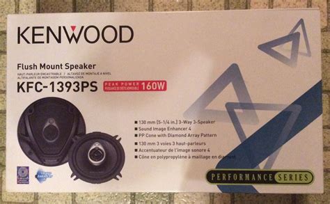 Kenwood KFC 1393PS 3 Way 5 25in Flush Mount Car Speakers EBay