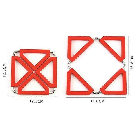 3pcs Blue Silicone Stainless Steel Expandable Hot Pot Holder Hot Pads For Home Kitchen Heat