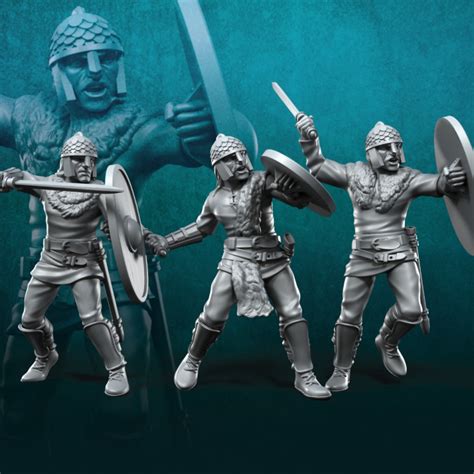 3D Printable 6x Gepids on foot Swordmen | Gepids | Historical by Davale ...