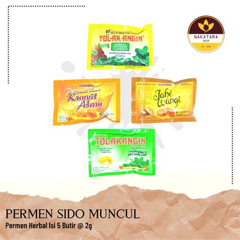 Jual Permen Sido Muncul Tolak Angin Kunyit Asam Jahe Wangi