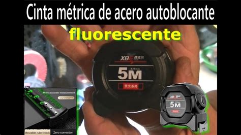 Cinta M Trica De Acero Autoblocante De Alta Precisi N Fluorescente De